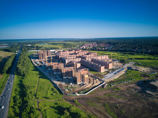 Building of new city in forest