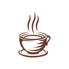 Coffee Logo design vector illustration. Vintage Coffee Logo vector design concept for cafe and restaurant. Abstract Coffee Shop vector design for Logo, icon, label, badge, sign and symbol.