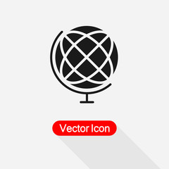 Global Business Icon, Globe Sign Go To Web Icon, Link Icon vector illustration eps 10
