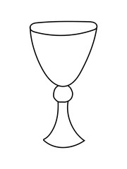 A PAINTED RITUAL CUP ISOLATED ON A WHITE BACKGROUND