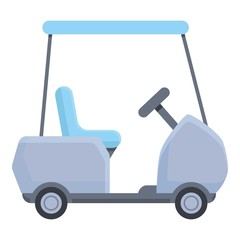 Equipment golf cart icon. Cartoon of equipment golf cart vector icon for web design isolated on white background