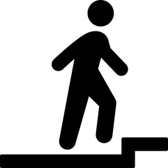 段差を上る人のピクトグラム