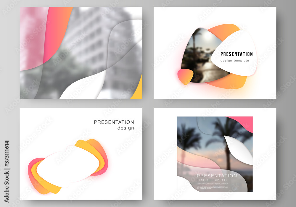 Poster minimalistic abstract vector illustration of the editable layout of the presentation slides design b