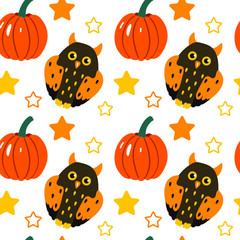Color halloween pattern, seamless, decorative design, vector illustration