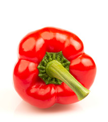 Red Bell pepper isolated on white background