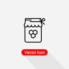 Jar Of Honey Icon, Honey Icon vector illustration Eps10