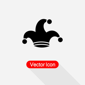 Jester`s Cap Icon Vector Illustration Eps10