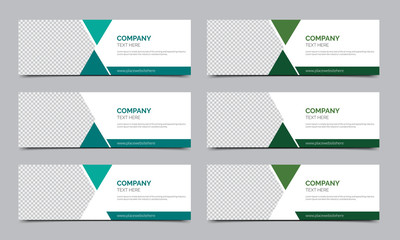 Corporate ads banner template idea with editable file