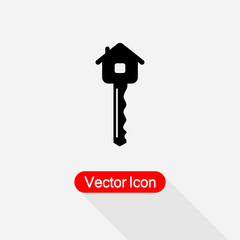 Key Icon, Key House Icon vector illustration Eps10