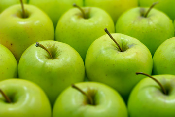 Green apples background