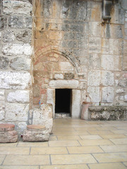 ancient entrance in a old wall in Jerusalem