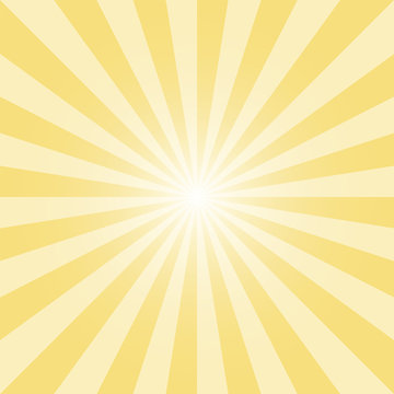 Yellow sunburst recto background. Soft yellow rectangular recto backdrop. Mellow yellow sunbeam background design for various purposes.