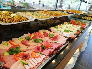 buffet breakfast and meals