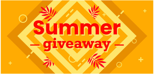 Summer Giveaway Web Banner Template Vector