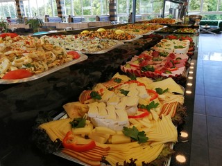 buffet breakfast and meals