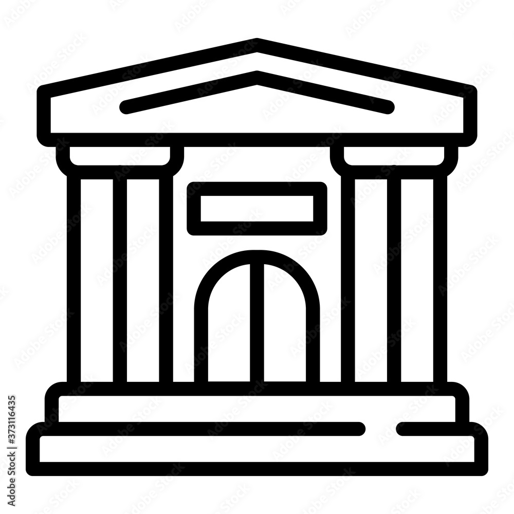 Poster ballet building icon. outline ballet building vector icon for web design isolated on white backgroun