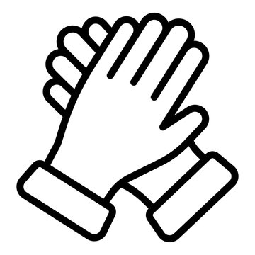 Applause icon. Outline applause vector icon for web design isolated on white background