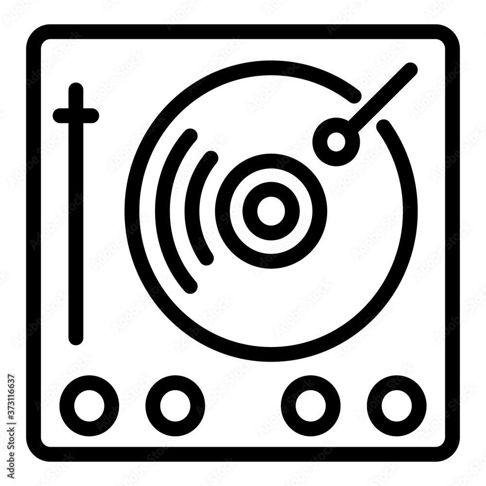 Poster plates music icon. outline plates music vector icon for web design isolated on white background