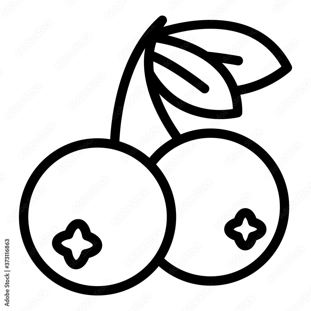 Poster cherries icon. outline cherries vector icon for web design isolated on white background