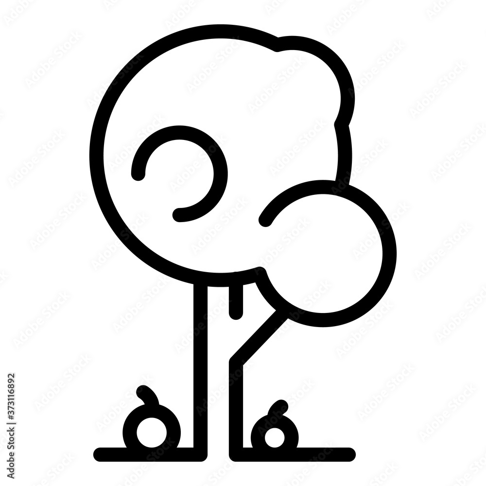 Poster farm tree icon. outline farm tree vector icon for web design isolated on white background