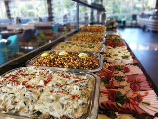 buffet breakfast and meals