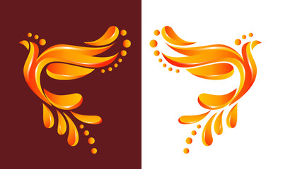 Eagle bird 3d corporate business logo design