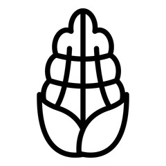 Eco corn icon. Outline eco corn vector icon for web design isolated on white background