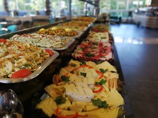 buffet breakfast and meals