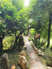 Gurye-gun, Jeollanam-do, South Korea - 24th July 2020 : Scenery of Ssangsanjae Hanok Pension