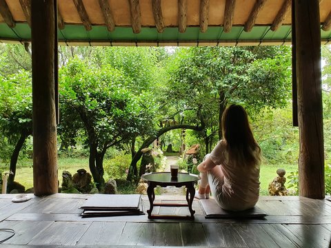 Gurye-gun, Jeollanam-do, South Korea - 24th July 2020 : Scenery of Ssangsanjae&nbsp;Hanok&nbsp;Pension