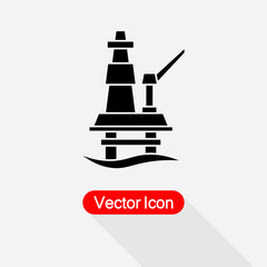 Oil Rig Icon Oil Pump Icon, Oil Pump Logo Vector Illustration Eps10