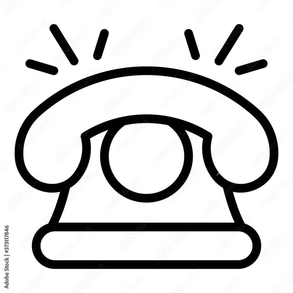 Poster calling phone icon. outline calling phone vector icon for web design isolated on white background