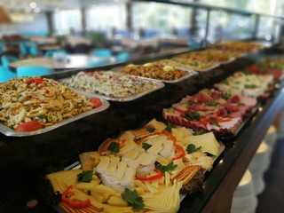 buffet breakfast and meals