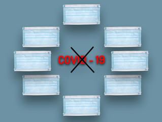 The use of a mask avoids the transmission of Covid-19. Concept of protection