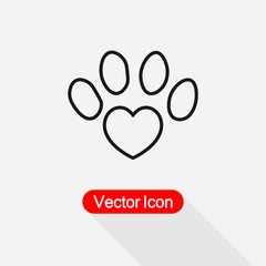 Paw Icon Vector Illustration Eps10