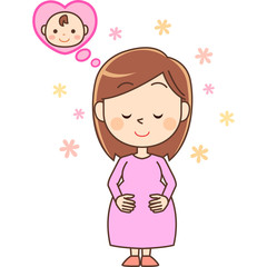 赤ちゃんを想う妊婦