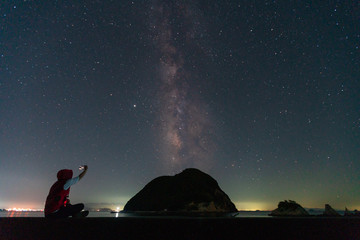 Pictures of the beautiful Milky Way and people
