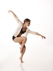 Fototapeta premium Dancer young girl at the studio