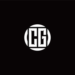 Obraz premium C G initial logo modern isolated with circle template
