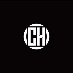 Obraz premium C H initial logo modern isolated with circle template
