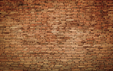 Fototapeta na wymiar red brick wall texture grunge background
