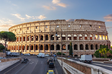 Fototapeta na wymiar The Colosseum or the Flavian Amphitheatre in Rome, Italy