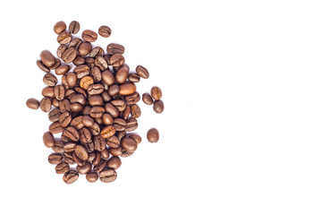coffee beans isolated on white