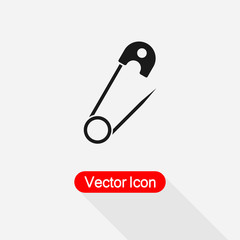 Safety Pin Icon Vector Illustration Eps10