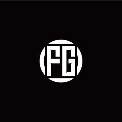 F G initial logo modern isolated with circle template