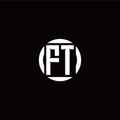 F T initial logo modern isolated with circle template