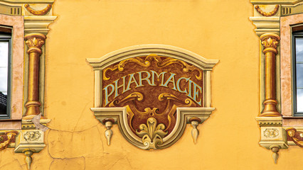 Hausfassade in Val-de-Moder, Grand Est, Frankreich