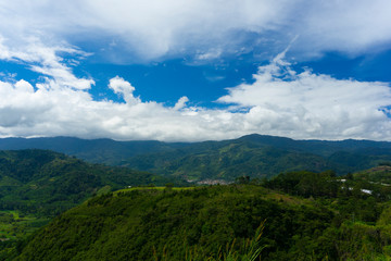 mountain landscape with clouds