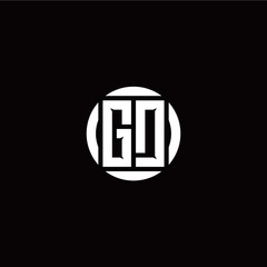 G D initial logo modern isolated with circle template
