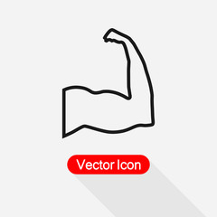 Fototapeta premium Strong Icon, Biceps Icon Muscular Arm Icon Vector Illustration Eps10
